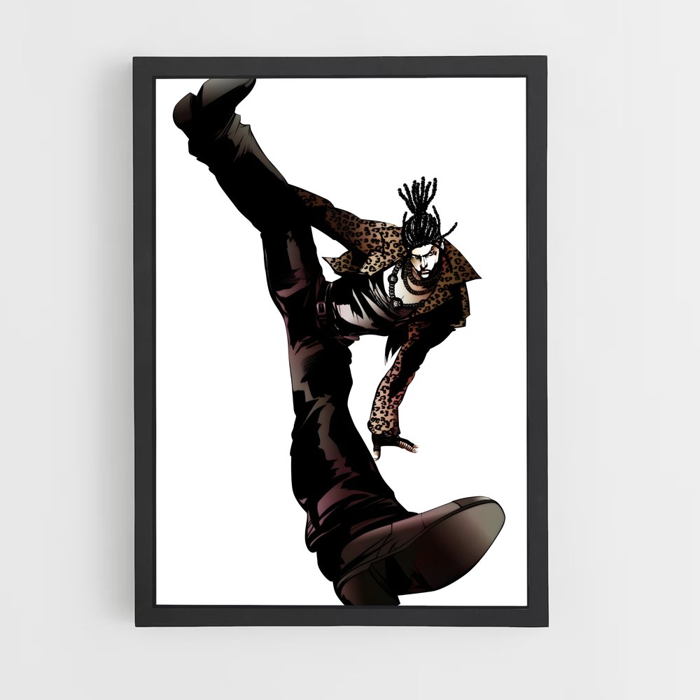 Poster Trickster en Léopard – affiche Capoeira (vue 2)